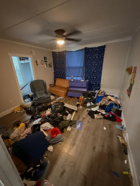 Bedroom in a Mesa home before a whole-home cleanout