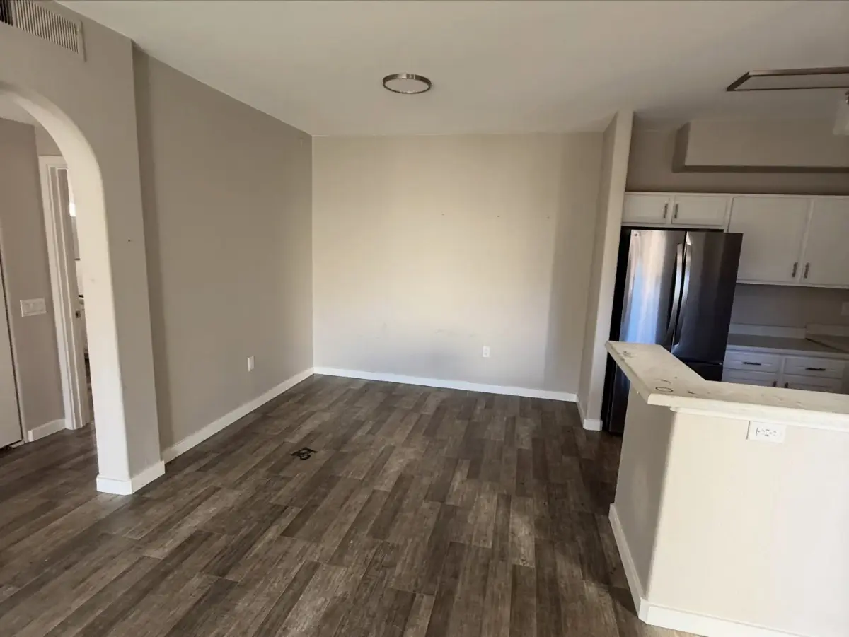 The same Phoenix apartment kitchen entry empty