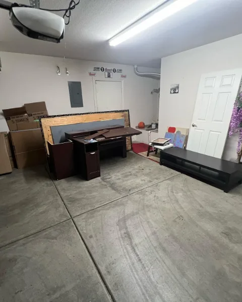 Tempe garage before a Haulo cleanout